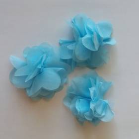 24 adet Lazer Kesim Çiçek Mavi C03
