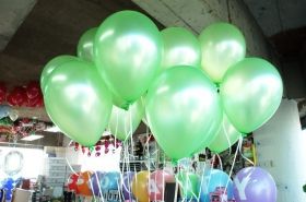 metalik yeşil balon