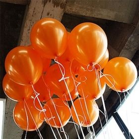 Turuncu Balon Metalik 10 Adet