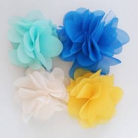 24 adet Lazer Kesim Çiçek Sari Mavi Beyaz ve Nil Yeşili C14