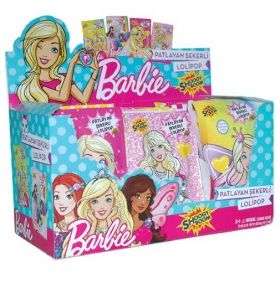 Barbie Patlayan Şekerli Lolipop 10 adet